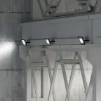 Прожектор светодиодный ДО 100 Вт 12000 лм 6500К AC 220В IP65 210х32х283мм матрированное закаленное стекло Qplus Gauss