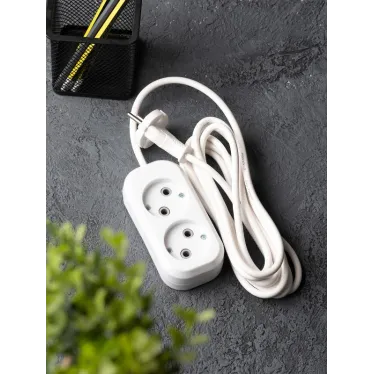 Удлинитель 'Эксперт' 2 гнезда 5 метров 10А/2.2кВт без заземления ПВС 2х0.75 PROxima