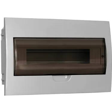 Щит распределительный встраиваемый ЩРв-П-18 IP41 пластиковый белый прозрачная дверь