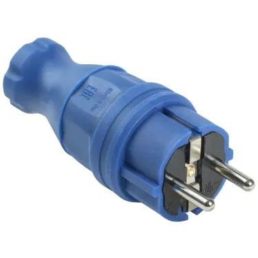 ВБп3-1-0м Вилка прямая ОМЕГА IP44 синяя