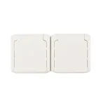 Quteo Розетка двойная с заземлением со шторками наружная IP44 белая