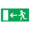 Табличка Направление к эвакуационному выходу налево 100х300 мм,