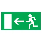 Табличка Направление к эвакуационному выходу налево 100х300 мм,