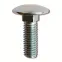 Винт с гладкой головкой и квадратным подголовникомМ6х12, нержавеющая сталь