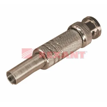 Разъем штекер BNC под винт с пружиной металл,