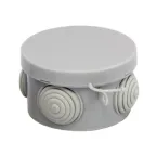 Коробка распаячная с крышкой КМР-040-038 наружная 65х40 АБС серая 4 входа IP54 PROxima