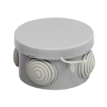 Коробка распаячная с крышкой КМР-040-038 наружная 65х40 АБС серая 4 входа IP54 PROxima