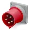 Вилка скрытой установки IP44 32A 3P+E+N 400В