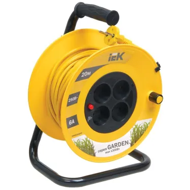 Удлинитель силовой 4 розетки шнур 20м ПВС 2x0.75 УК20 с термозащитой