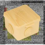 Коробка распаячная КМР-030-036 пылевлагозащитная, 4 мембранных ввода (73х73х49) светлое дерево PROxima