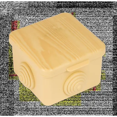 Коробка распаячная КМР-030-036 пылевлагозащитная, 4 мембранных ввода (73х73х49) светлое дерево PROxima