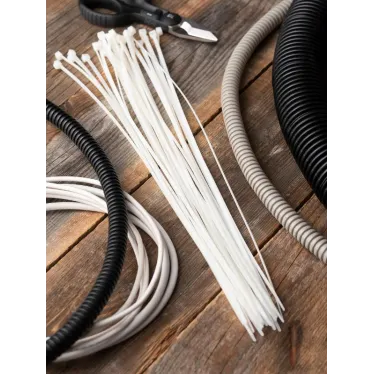 Хомут P6.6 стандартный белый 3.6x300 (100шт) FlexLock PROxima