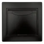 Розетка 2P+E Schuko с крышкой, 16А-250В, IP20, СУ,антрацит 1-203-05 Intro