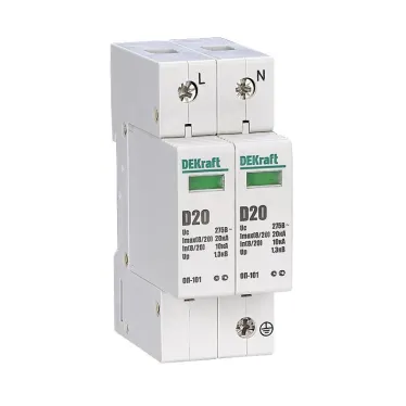 Ограничитель перенапряжения двухполюсный ОП-101 2п 20кА D