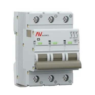 Выключатель автоматический AV-6 DC 3P 3A (C) 6kA AVERES