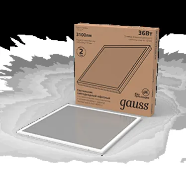 Светильник светодиодный ДВО 36 Вт 4000К 3100 лм 180-260В IP20 595х595х19мм Сталь призма с выведенным кабелем Офис Gauss