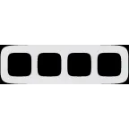 Valena ALLURE Рамка 4 поста белая универсальная