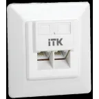 Розетка информационная внутренняя RJ45 кат. 6 UTP 2 порта