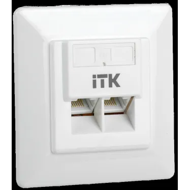 Розетка информационная внутренняя RJ45 кат. 6 UTP 2 порта