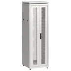 Шкаф напольный сетевой 19' LINEA N 38U 600х600мм передняя распашная перфорированная дверь задняя перфорированная серый