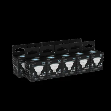 Лампа светодиодная LED 9 Вт 830 лм 4100К софит MR16 нейтральный GU5.3 AC 220В Black Gauss