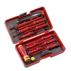 Набор стержней диэлектрических SL/PH/PZ/Z (+/-) и рукоятка E-SMART с универсальным ключом для ящиков в кейсе, 14 шт