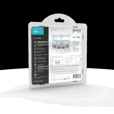 Лента светодиодная LED 5050/60-SMD 8 Вт/м 900 лм/м 4000К DC 12В IP20 10мм (блистер 5м) Basic Gauss