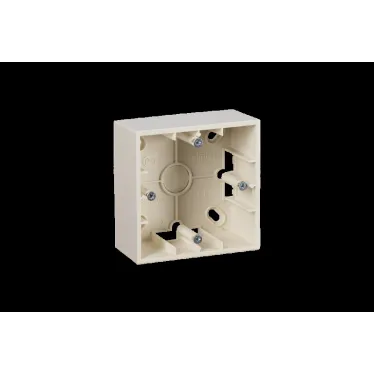 15 Коробка для наружного монтажа на 1 пост слоновая кость