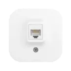 Quteo Розетка телефонная RJ11 наружная белая
