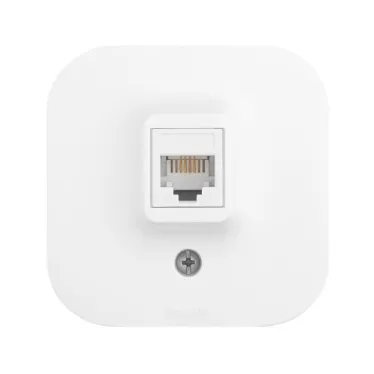 Quteo Розетка телефонная RJ11 наружная белая