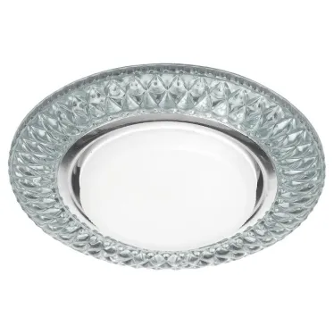 Светильник точечный декоративный cо светодиодной подсветкой Gx53, прозрачный DK LD23 SL/WH ЭРА