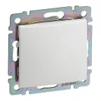 Выключатель одноклавишный, в рамку, белый