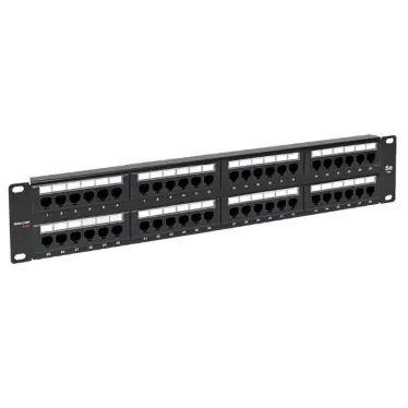 Патч-панель TERACOM PRO 19'Cat.5E 2U неэкранированная UTP 48 портов RJ-45 Dual IDC