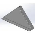 Заглушка к двускатной крышки 300 цинк ламель (аналог горячий цинк)