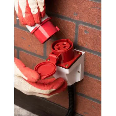 Розетка кабельная 16А 3Р+Е IP44 на поверхность 380В