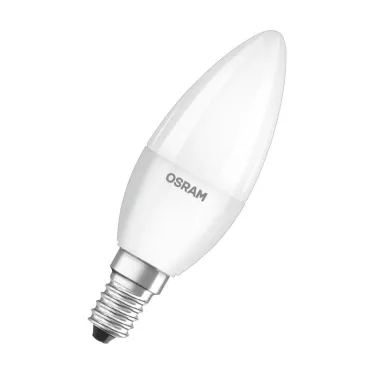 Лампа светодиодная LED 5.7Вт E14 LS CLB40 теплый, матовая свеча Osram