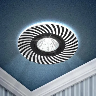 Светильник встраиваемый KL40 SL/GD/1 алюминевый MR16 12V/220V 50W золото/серебро (