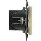 Valena LIFE Светорегулятор кнопочный универсальный 400Вт без нейтрали С лицевой панелью Слоновая кость