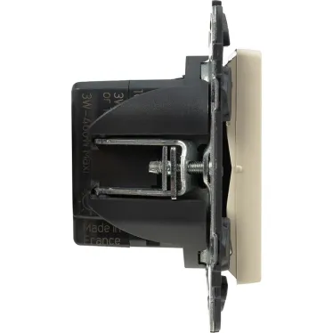 Valena LIFE Светорегулятор кнопочный универсальный 400Вт без нейтрали С лицевой панелью Слоновая кость