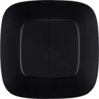 Valena ALLURE Переключатель двухклавишный 10А 250В с лицевой панелью Безвинтовые зажимы Антрацит