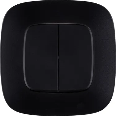 Valena ALLURE Переключатель двухклавишный 10А 250В с лицевой панелью Безвинтовые зажимы Антрацит