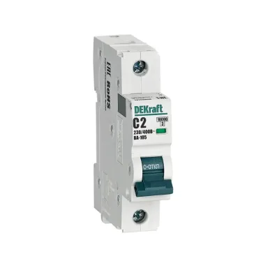 Выключатель автоматический 1P кривая C 2A 10кА ВА-105