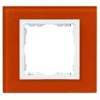 Рамка на 3 поста, S82N, оранжевый - белый (стекло)