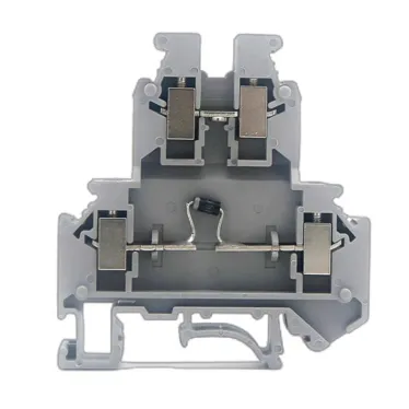 Клемма со встроенным диодом, винтовой зажим, 4 точки подключения, 4 кв.мм, серая