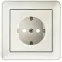 W59 Розетка скрытая с заземлением белая