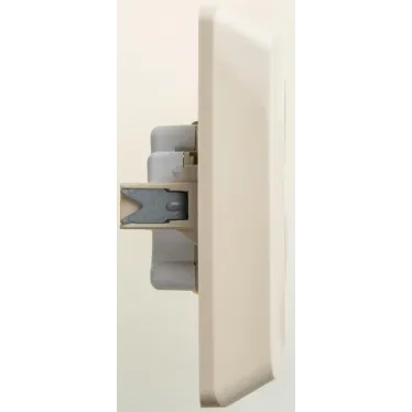 ЭТЮД Розетка двойная скрытой установки с заземлением со шторками 16А 250B, кремовый