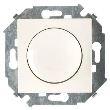 15 Регулятор напряжения поворотно-нажимной 500Вт 230В винтовой зажим слоновая кость