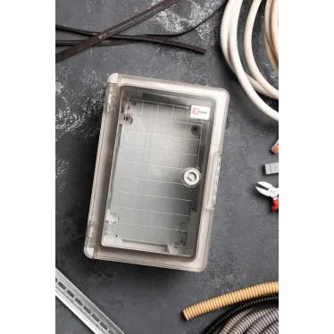 Бокс пластиковый с монтажной платой прозр. дверь 300х200х130 мм IP65 PROxima