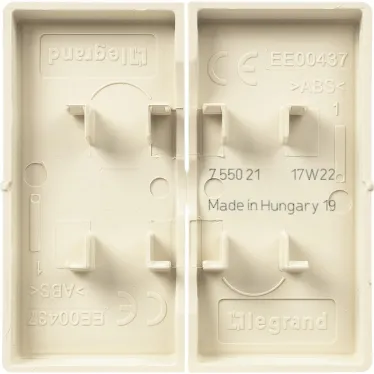 Valena LIFE Лицевая панель для двухклавишного выключателя Слоновая кость