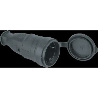 Розетка Navigator 61 369 NCA-SKR01-16A-E-IP44-BL переносная с заземлением черная каучук